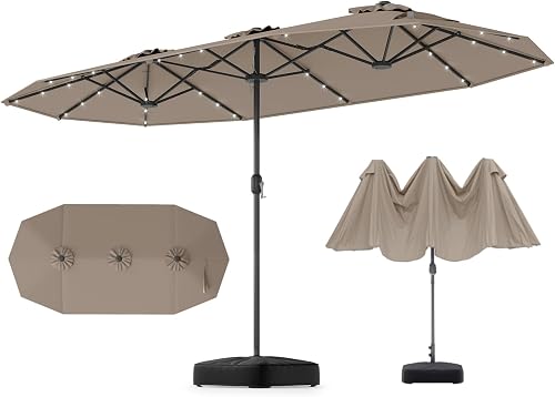Grand Parasol de Jardin Exterieur avec Pied GOPLUS