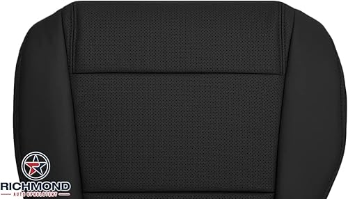 Miniatura 7 de Richmond Auto Upholstery - Funda de asiento de cuero perforado de repuesto para parte inferior del lado del conductor, color negro (compatible con
