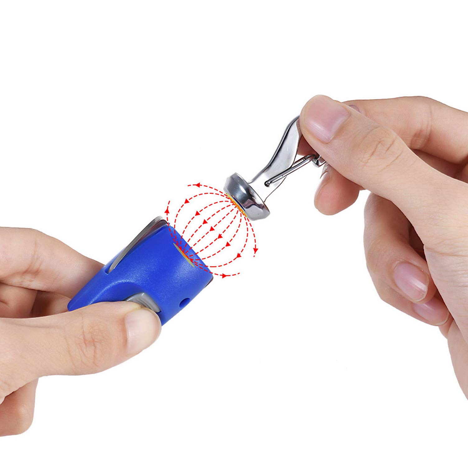 Złącze do smyczy dla psa Automatyczny magnetyczny magiczny zatrzask z zapięciem Połączenie jednym dotknięciem i zwolnieniem Obroża na szelki Stal nierdzewna do treningu na świeżym powietrzu Czarny/2 /
