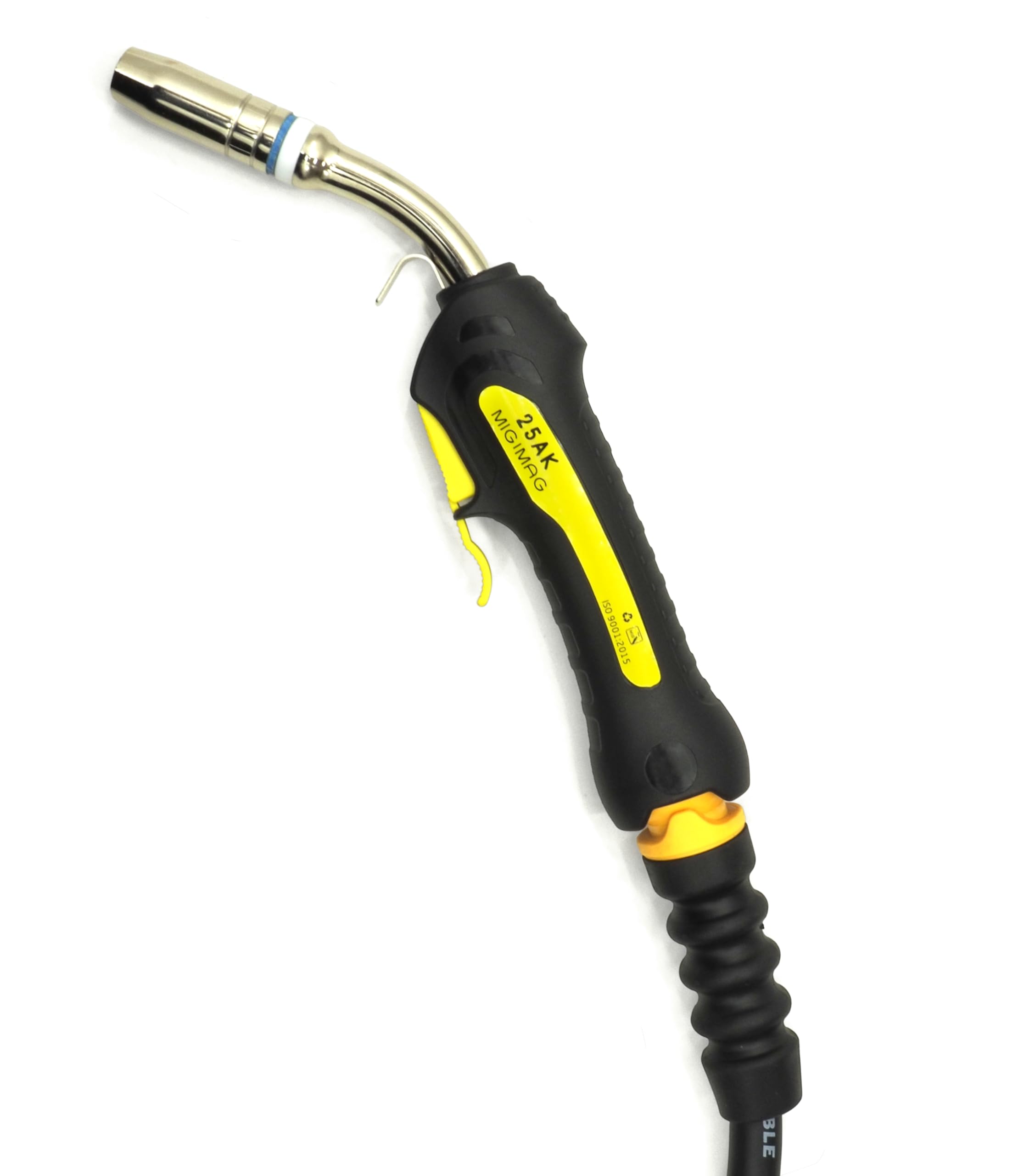 MB-25 AK-25 TW-25 Tuyau de soudage MIG MAG Tuyau de soudure à gaz de protection 230 A CO2/MIX Fil 0,8-2,4 mm Refroidi au gaz professionnel Jaune 3/4/5 m 5 m