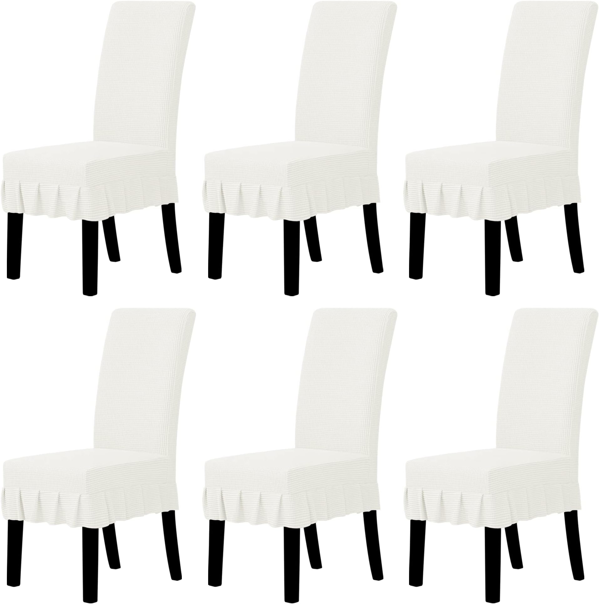 SureFit Farmhouse Basketweave Short Dining Chair Slipcover