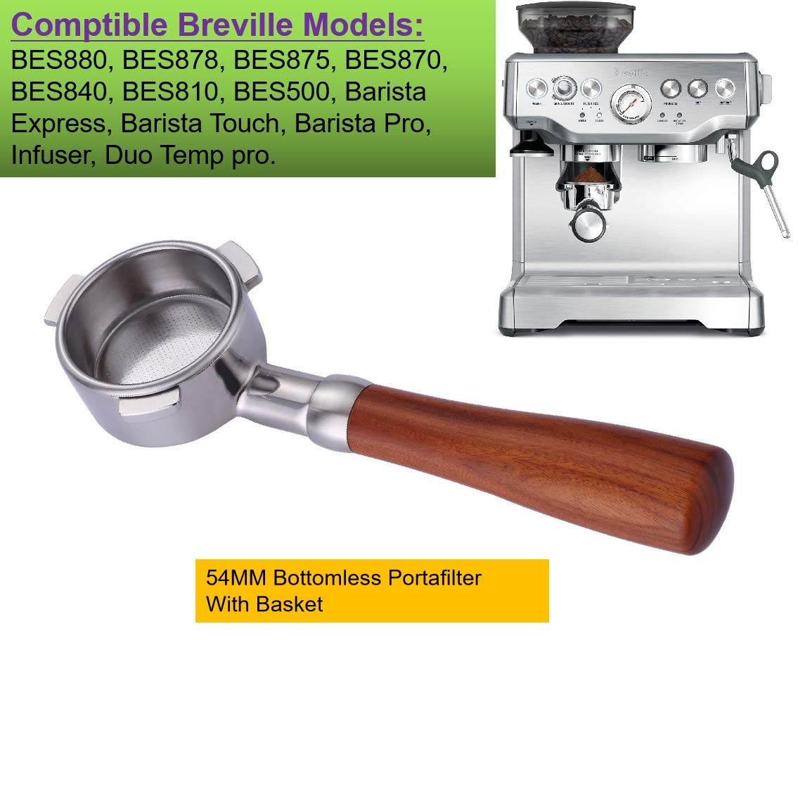 Bec Verseur 54 Mm Pour Machine à Expresso – Acier Inoxydable, Compatible Avec Porte-filtre Standard, Facile à Nettoyer