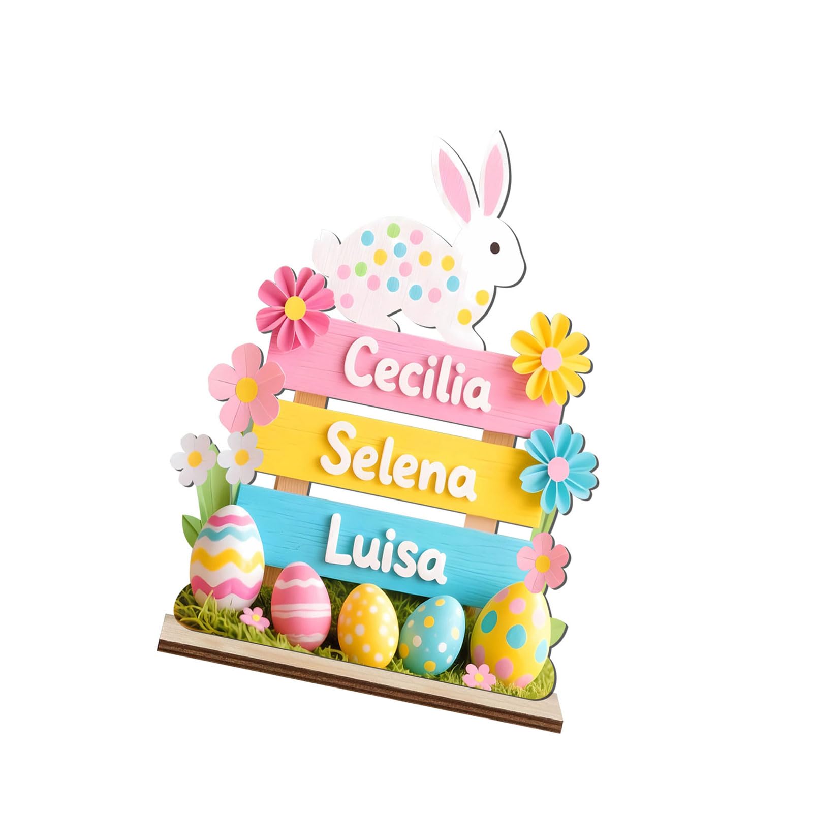 ordinarYone Easters Decorations Easters Bunnies Wood Ornament Easter Tabletop Centerpieces Signs Easter Party Supplies Gifts