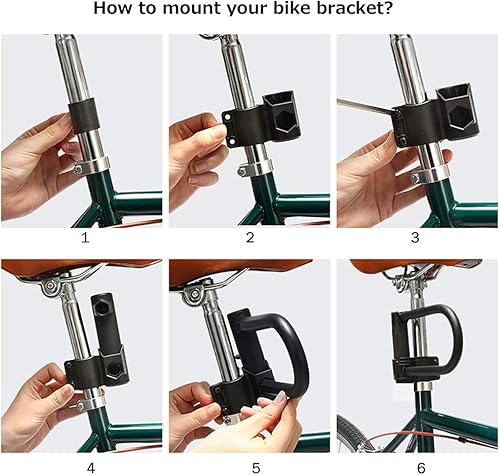 Miniatura 3 de Bike U Lock 0.709 in resistente antirrobo con cable de acero de seguridad con soporte de montaje resistente y llave antirrobo Cerraduras seguras