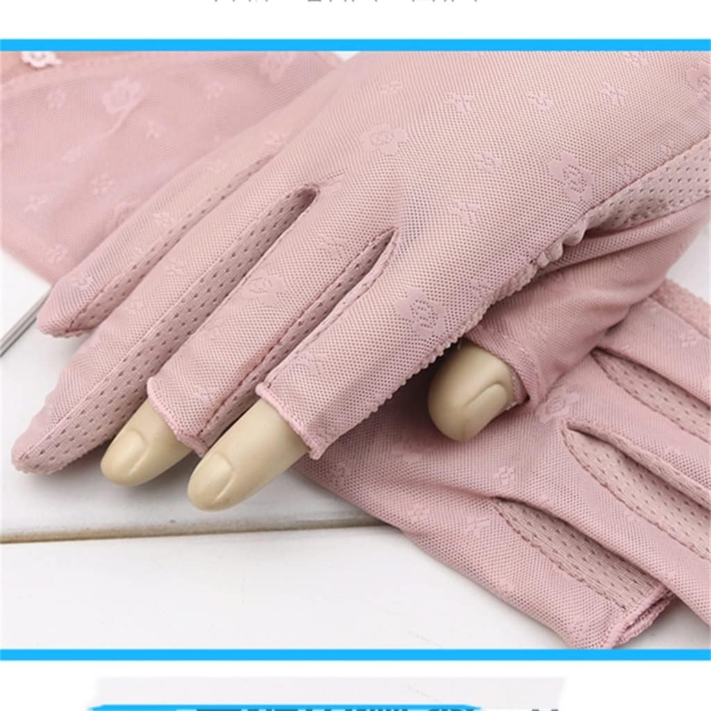 Driving Gloves Half Finger Ladies Thin Section Fingerless Short Section Ice Silk Spring And