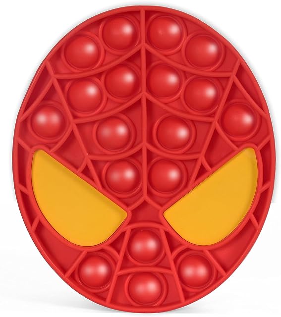 Push Pop Bubble Sensory Fidget Toy Spiderman, Superhero Pop It Controller Bubble Fidget Toy, Popper Autism Special Needs Stress Reliever Silicone Anxiety Reliever Toy Poppet Toy for Boys Kids & Adults