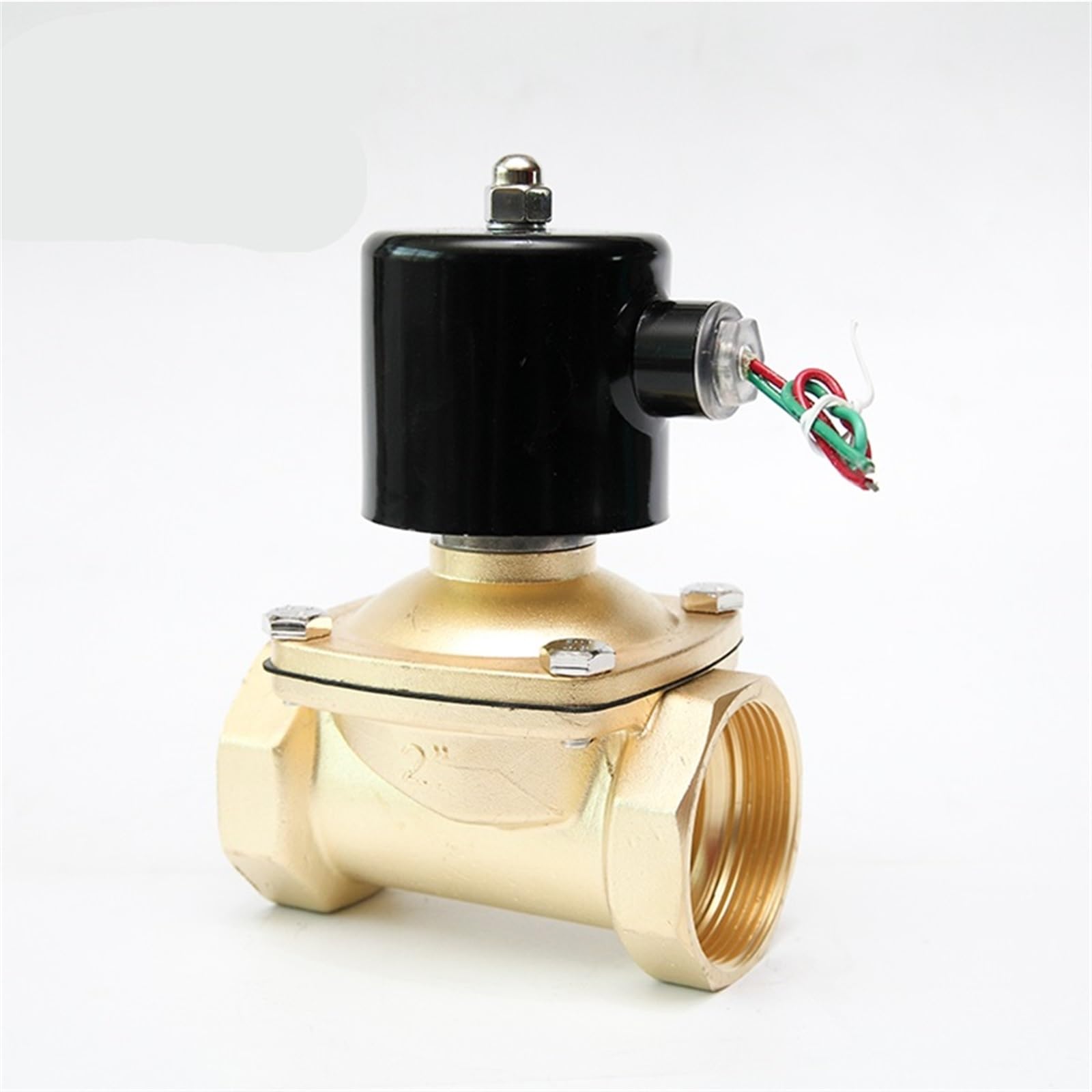 NYRXRYTCA 2-inch NPT 2W-50 Brass Water-Oil Electric Solenoid Valve DN50 2-Way Normally Closed(NPT-240VAC)
