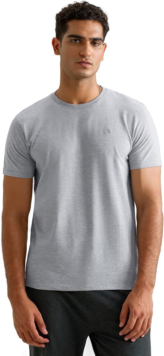 Brian Oak London Heather Grey Premium Cotton Tee - Men's Size M