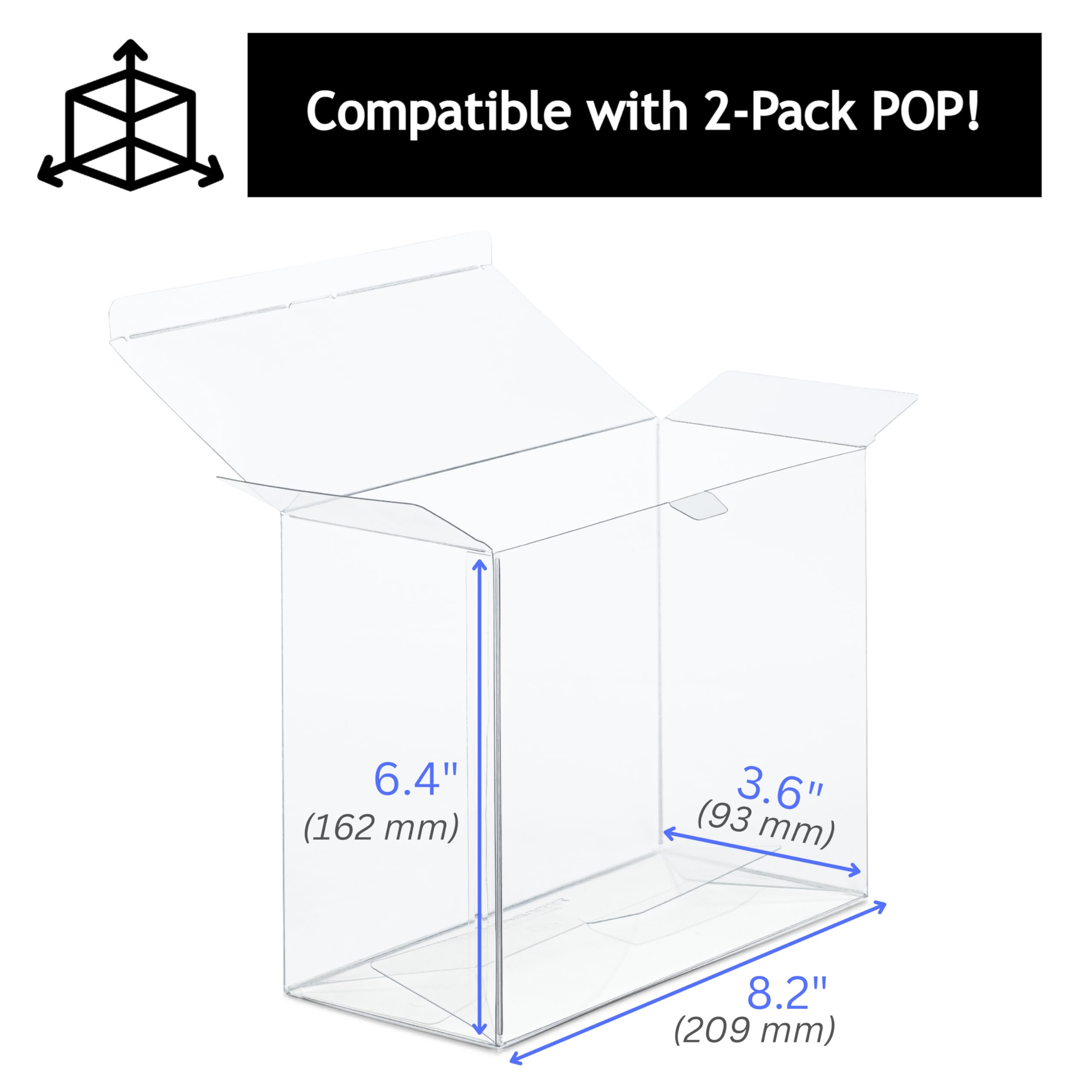 TitanShield Custodia protettiva pop da 0,5 mm compatibile con Funko - 4 pollici Pop! Figure in vinile (confezione da 20