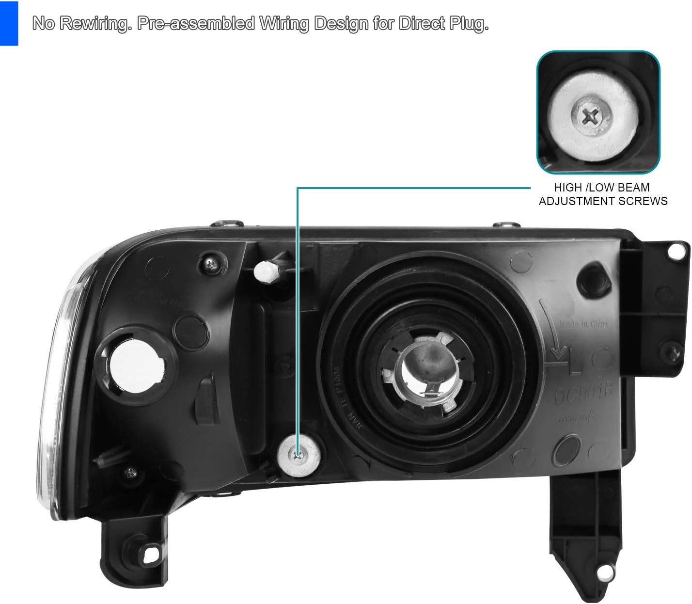 SPEC-D TUNING for Dodge Ram Euro Smoke Tinted Crystal Head Lights+Tail Brake Lamps