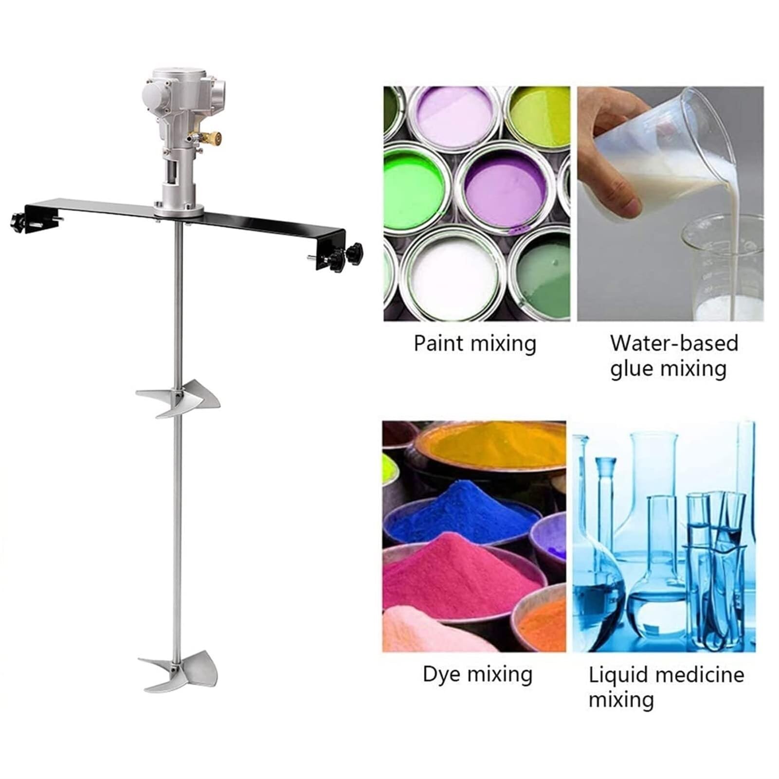 Mezcladora neumática de Pintura con Barril para agitar Tinta, mezcladora neumática de Pintura, Herramienta automática de Acero Inoxidable para Mezclar Pintura y recubrimientos.