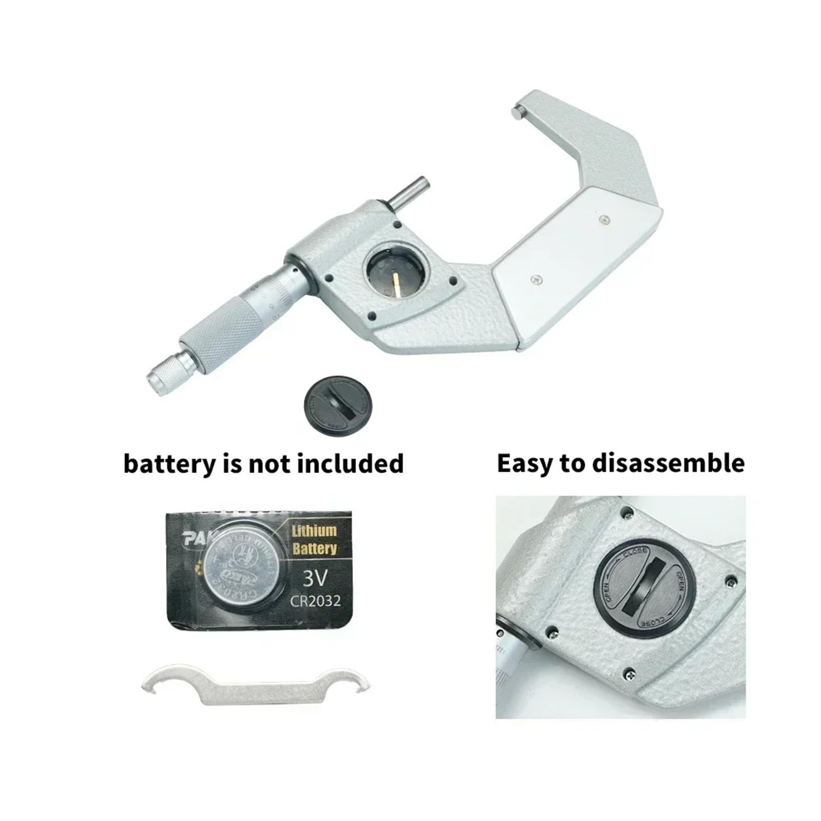 Cyfrowy elektroniczny mikrometr zewnętrzny IP65 0-25/25-50/50-75/75-100 mm Mikrometr 0,001 mm Dokładne odczyty(0-25mm)
