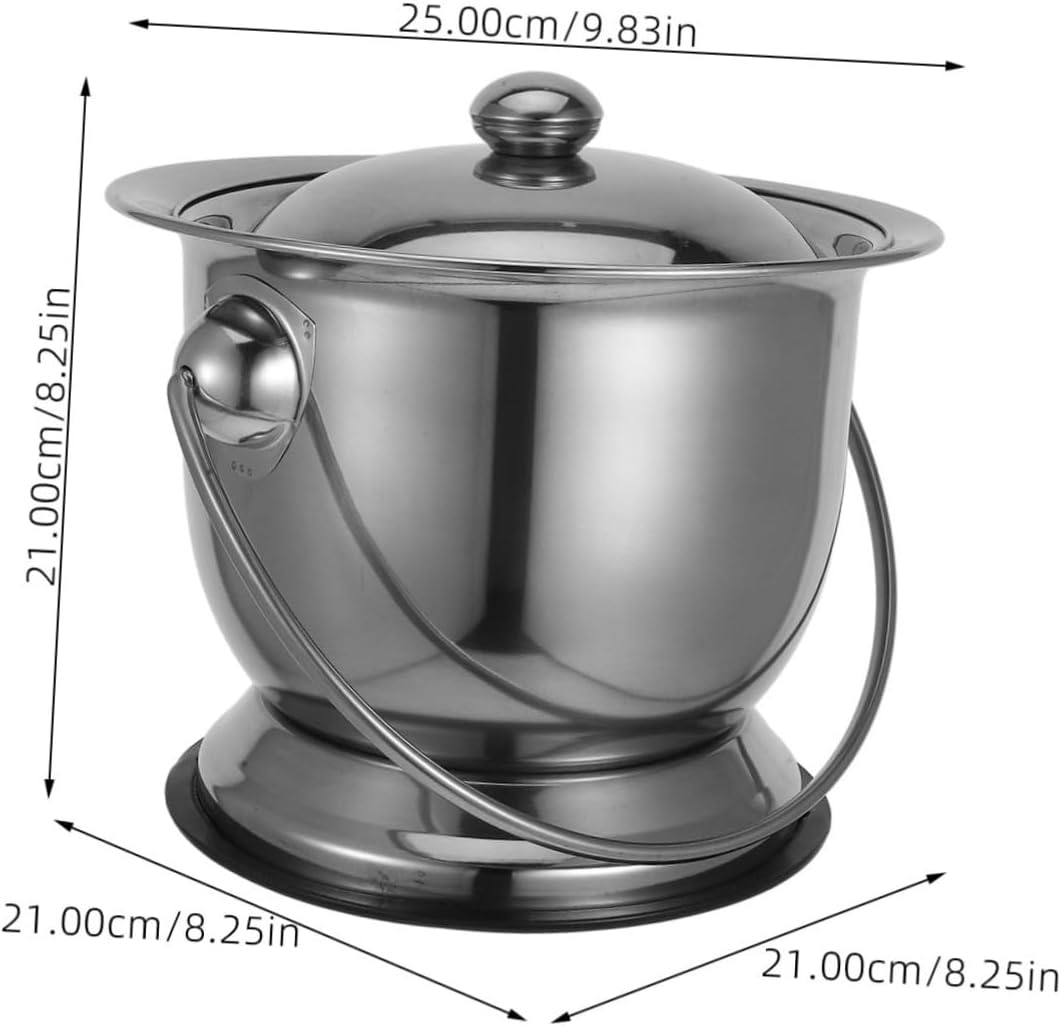 FOMIYES Dog Food Container Stainless Steel Pet Food Bin Robust Urinal Bucket for Home Elderly Pregnant Women Easy Maintenance