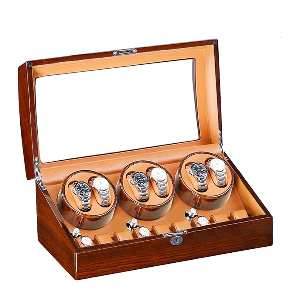 OLSKFUH Watch Automatic Watch Winder 5 Rotation Models With 6 Watch Winder Positions And 7 Display Storage Spaces For Men And Women Watches,B