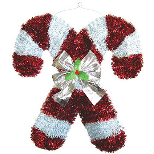 amscan Deluxe Christmas Hanging Tinsel Candy Cane | Party Decoration