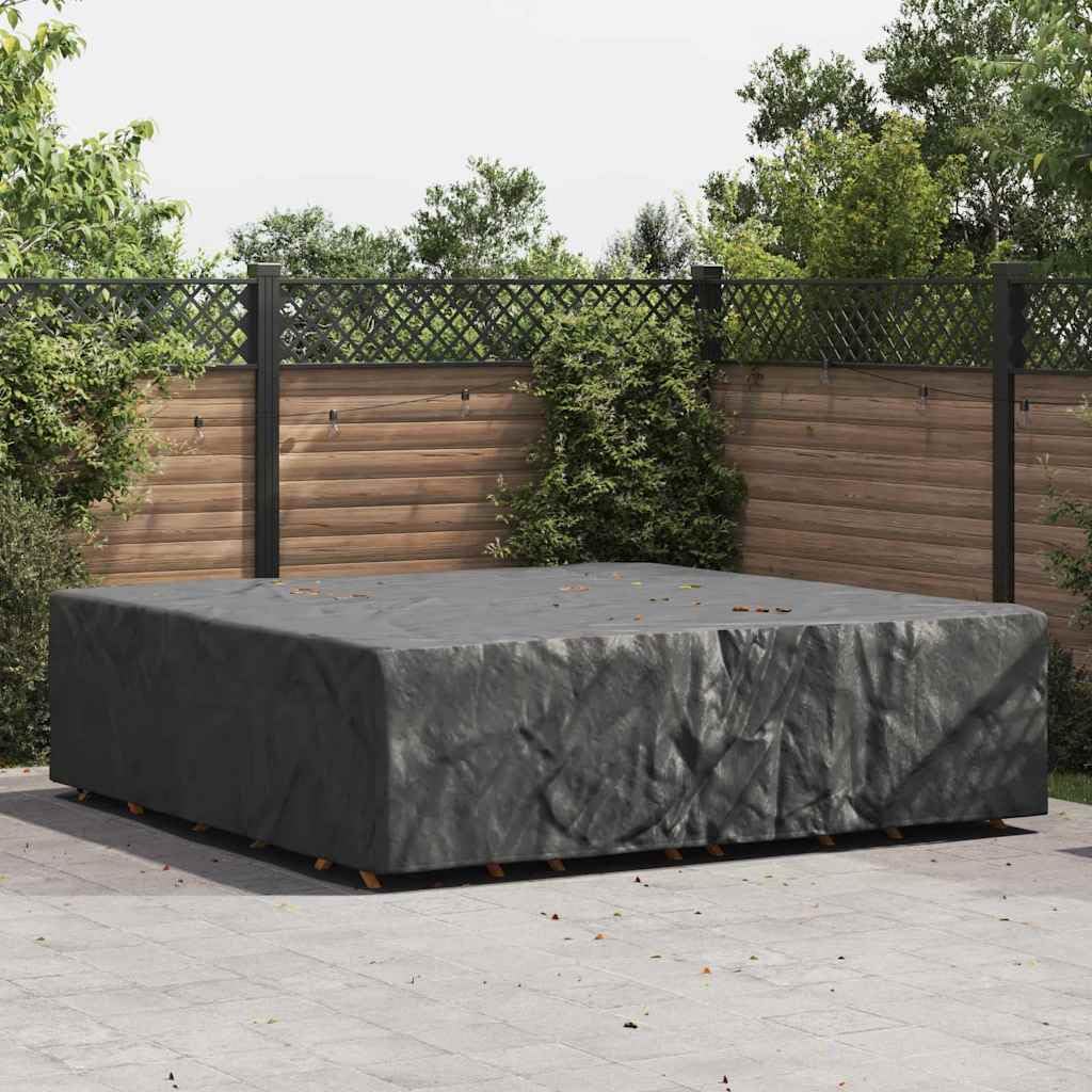 vidaXL Housse pour Meubles Uni Noir 260 x 260 x 90 cm 420D, Housse de Jardin et terrasse, Moderne, imperméable, Protection Robuste des Meubles en extérieur