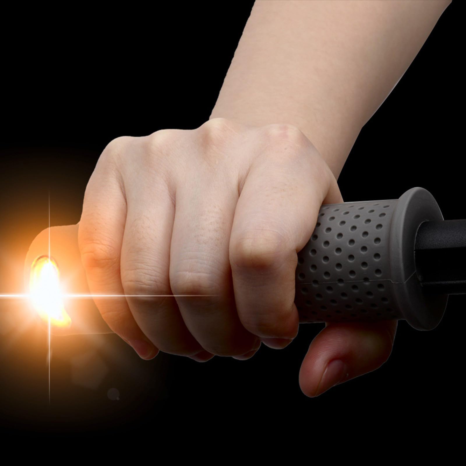 Luz LED brillante para intermitentes eléctricos, cubierta antideslizante para manillar de bicicleta, luz de advertencia, cubierta antideslizante para manillar de scooter eléctrico, agarre