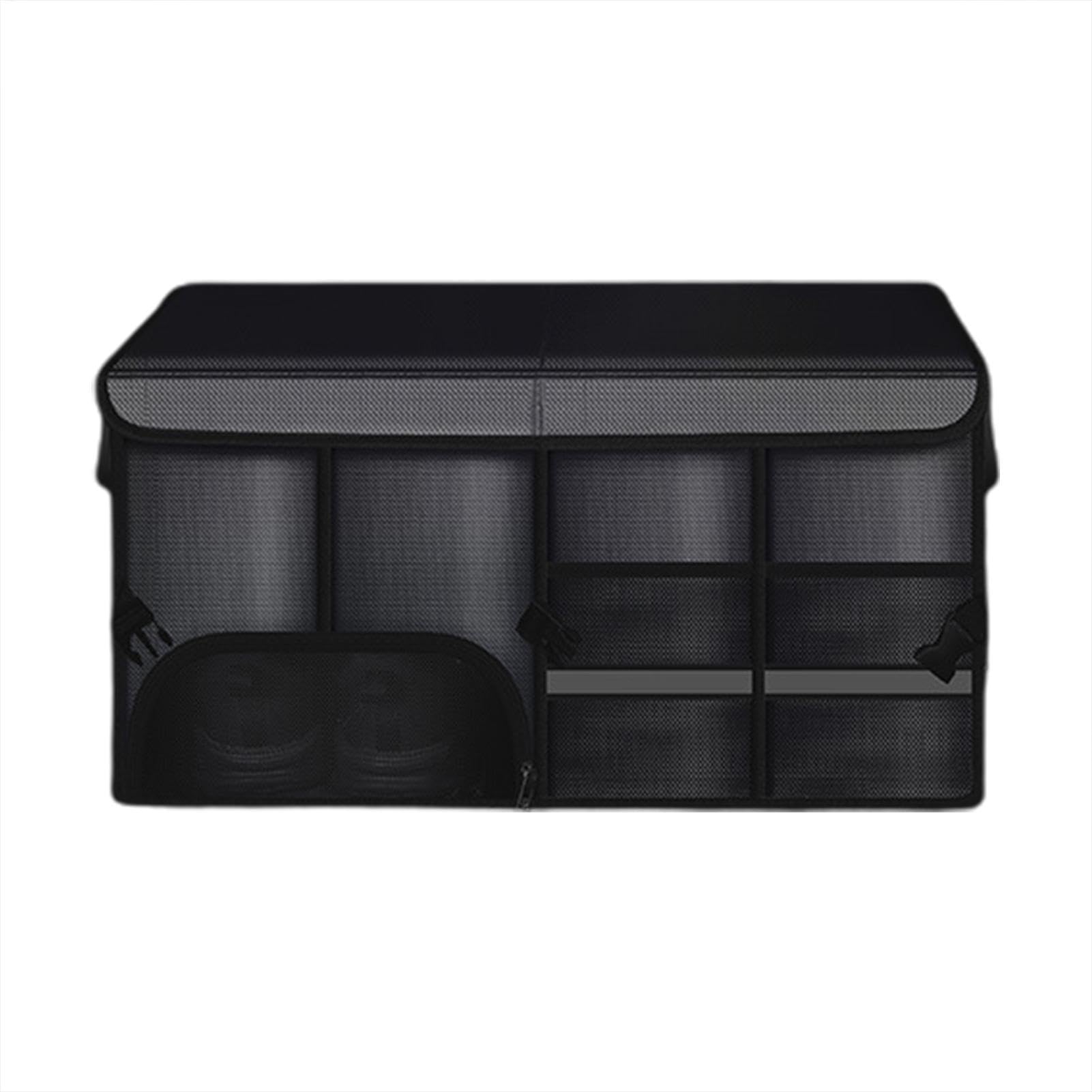 Organisateur de coffre de voiture avec couvercle, organisateur de rangement | Boîte de rangement Portable avec bande réfléchissante, org