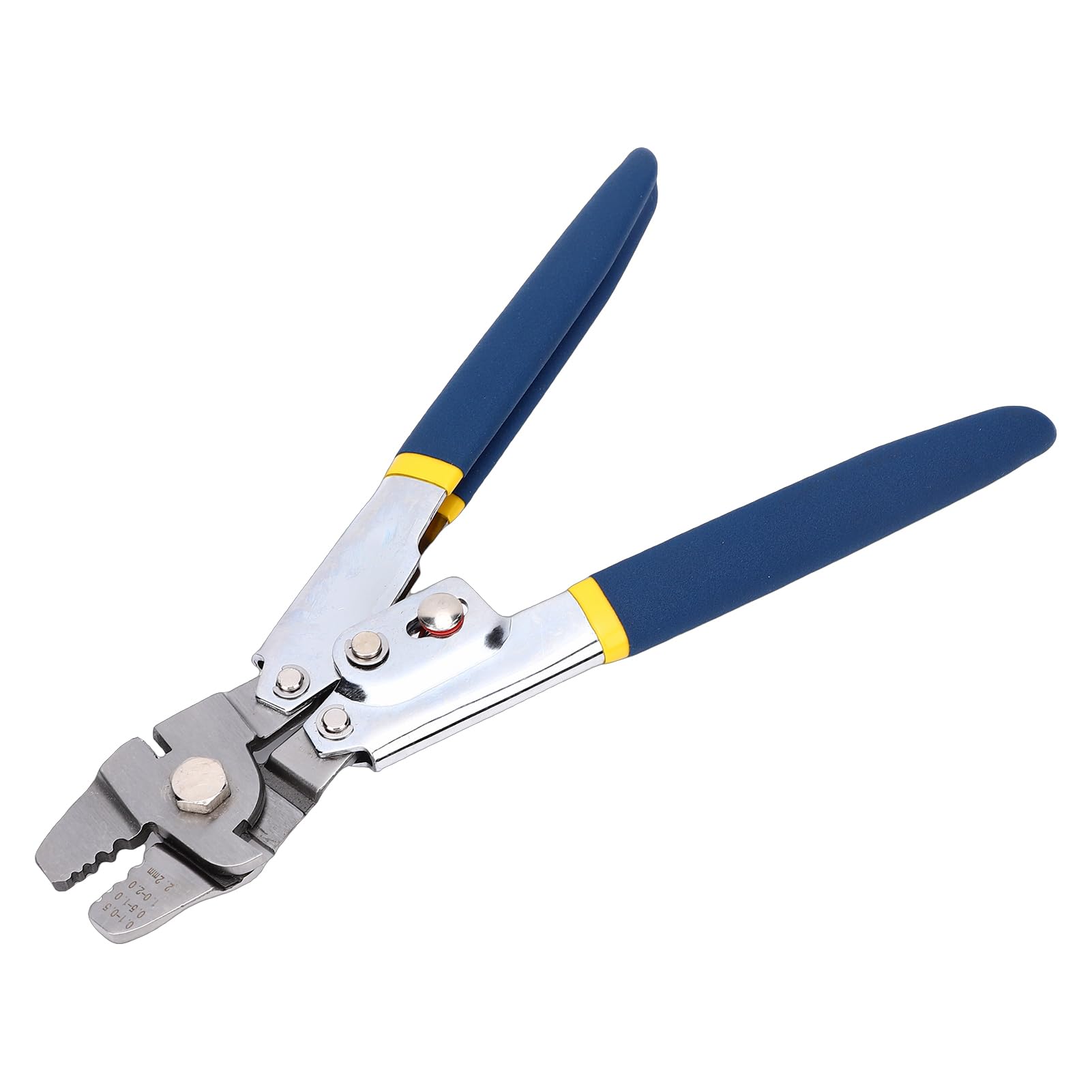 Strumento per Crimpare Funi Metalliche, Pinza per Cavi in ​​lega di Alluminio da 0,1 a 2,2 Mm con Impugnatura in Gomma e 150 Manicotti, Strumento per Piegare Cavi per Stendibiancheria