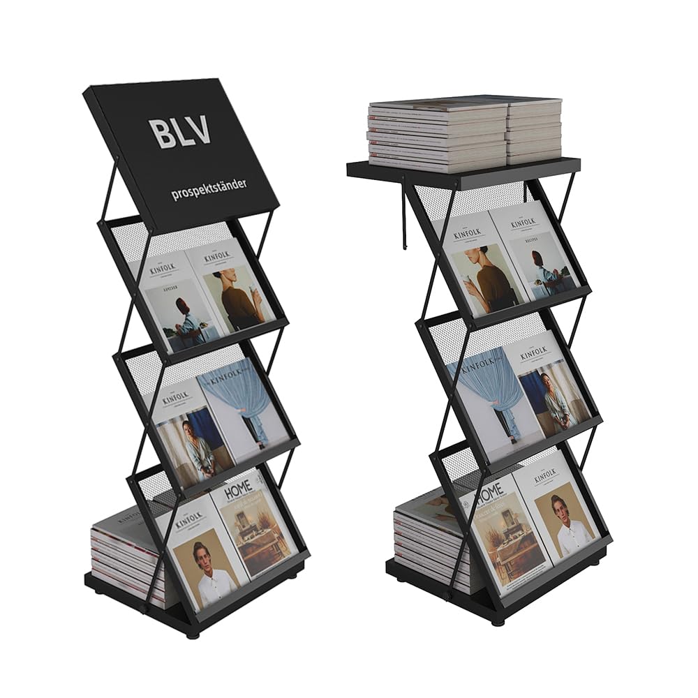 BLV faltbarer prospektständer, zeitungsständer für Ausstellung und Messe, Büro-zeitschriftenhalter