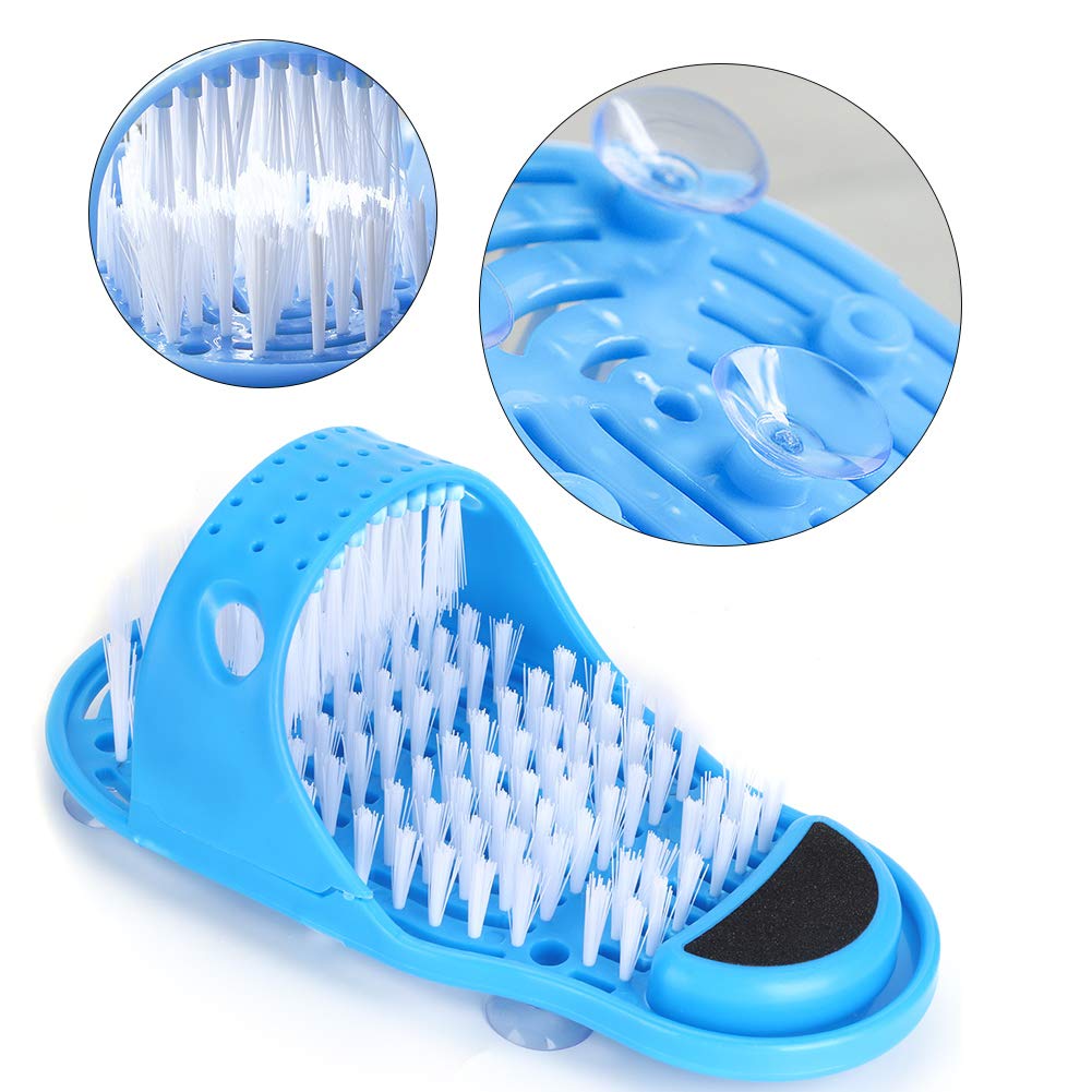 Fdit Chausson de Nettoyage des Pieds, Brosse de Nettoyage des Pieds, épurateur de Pied d'aspiration pour Douche de Lavage, Pantoufles de Masseur de Spa