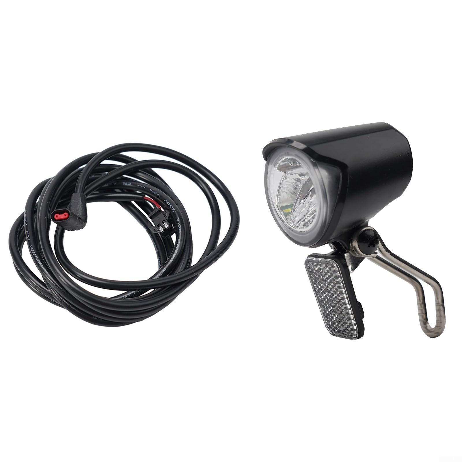 Electric Bicycle Headlight LED, 6V-60V Bike Light Night Riding Equipment Front Lamp for E-Bike Cycling Safety Illumination(SM)