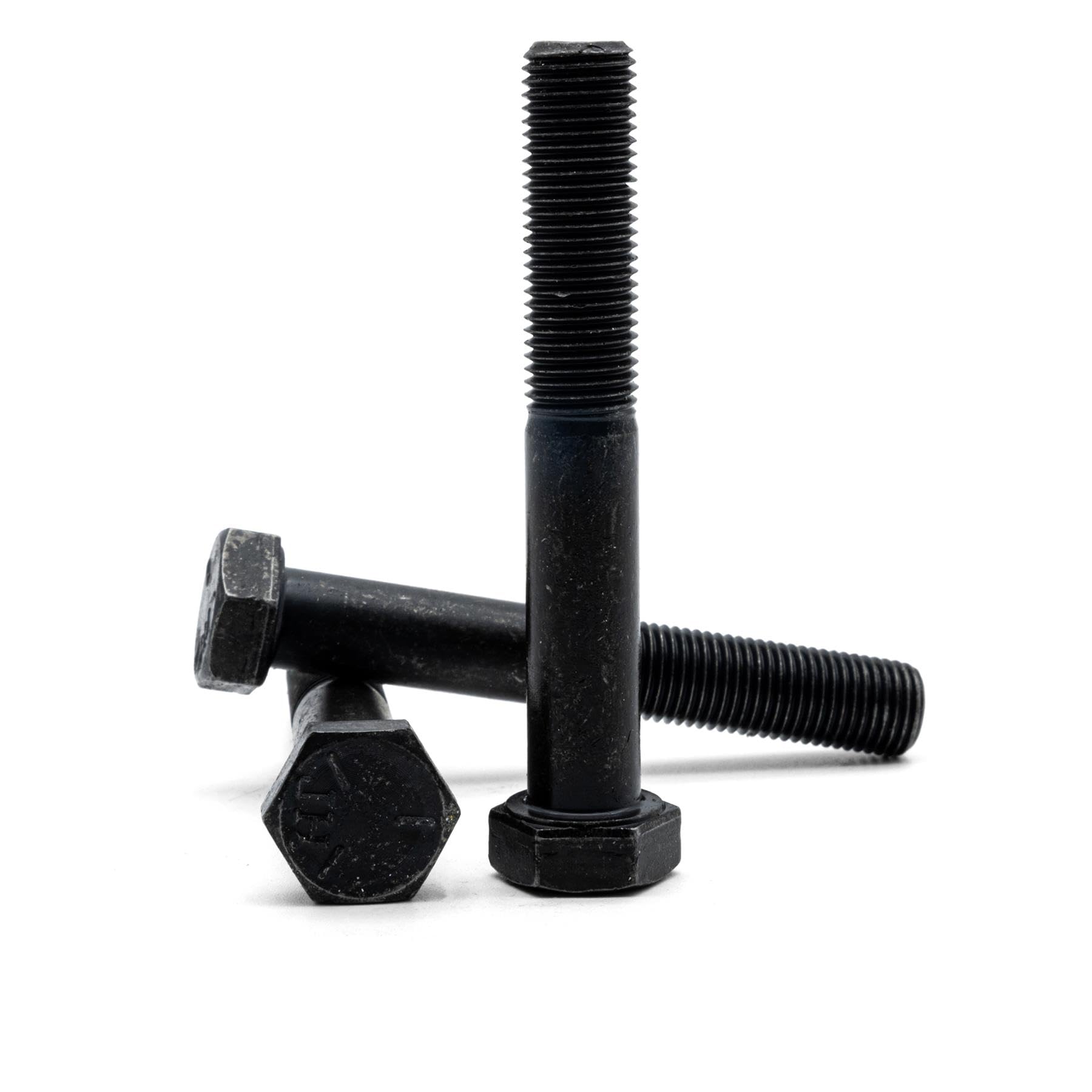 Hippo Hardware 1/4" X 3/4" TPI 28 UNF Hex Bolts Hexagon Imperial Set Screws High Tensile Steel Grade 5, 8.8 Black (Pack of 100)