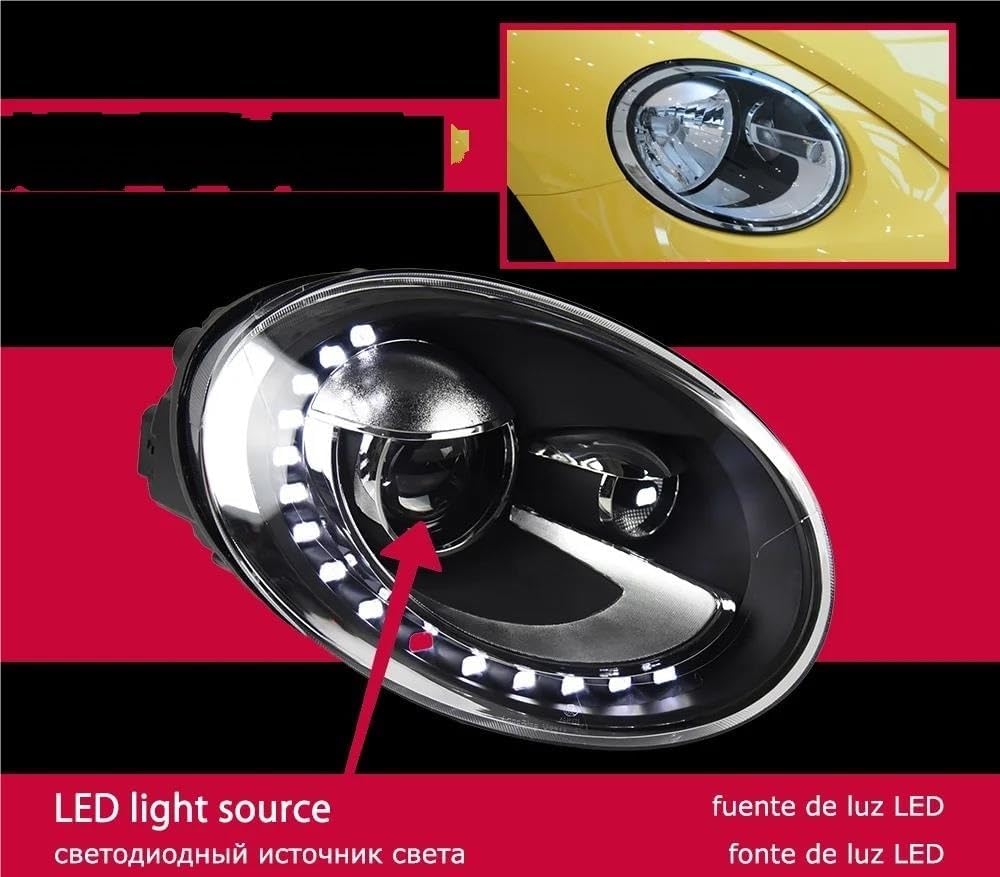Driving Lamp Kit Car Styling For Vw For Beetle Headlights 2013-2017 Led Headlight Drl Hid Head Lamp Bi Xenon Beam Automotive Accessories