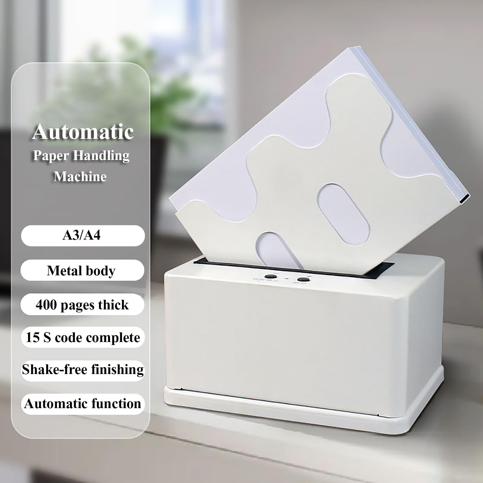 Alimentatore automatico di carta, capacità 400 pagine, ampiezza regolabile, 4000 giri/min, per uffici, ospedali, banche