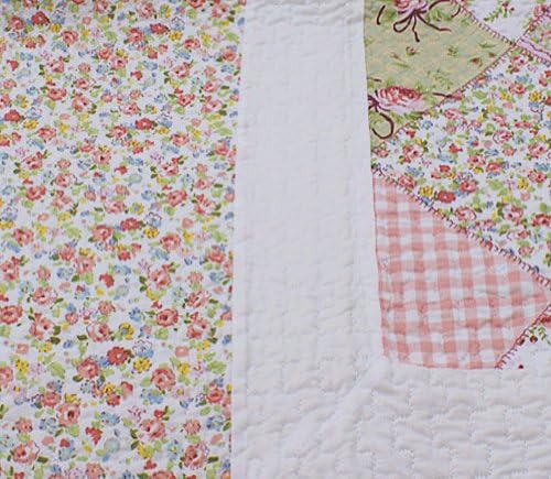 Miniatura 2 de ALL FOR YOU Juego de colcha reversible de 3 piezas, tamaño King, estampado de retazos rosados