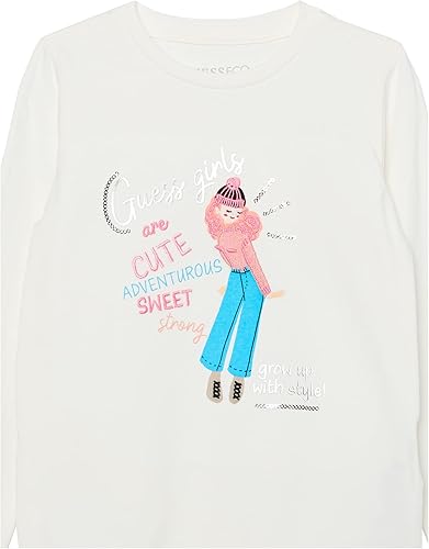 Miniatura 2 de GUESS Camiseta de manga larga de algodón orgánico para