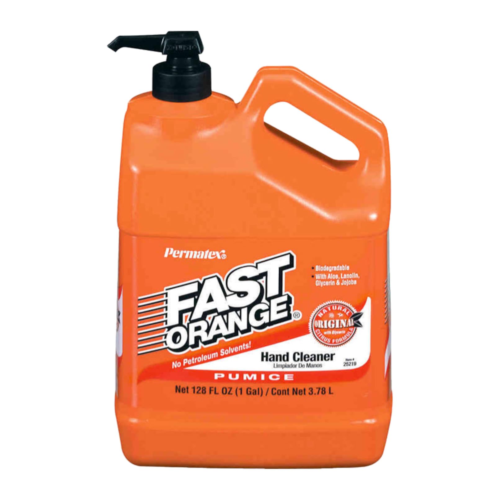 Fast Orange Bidon de 3,78 l de pâte à laver pour les mains avec pompe – Nettoyage efficace avec ingrédients nourrissants + 1 flacon DEWEPRO SingleScrubs