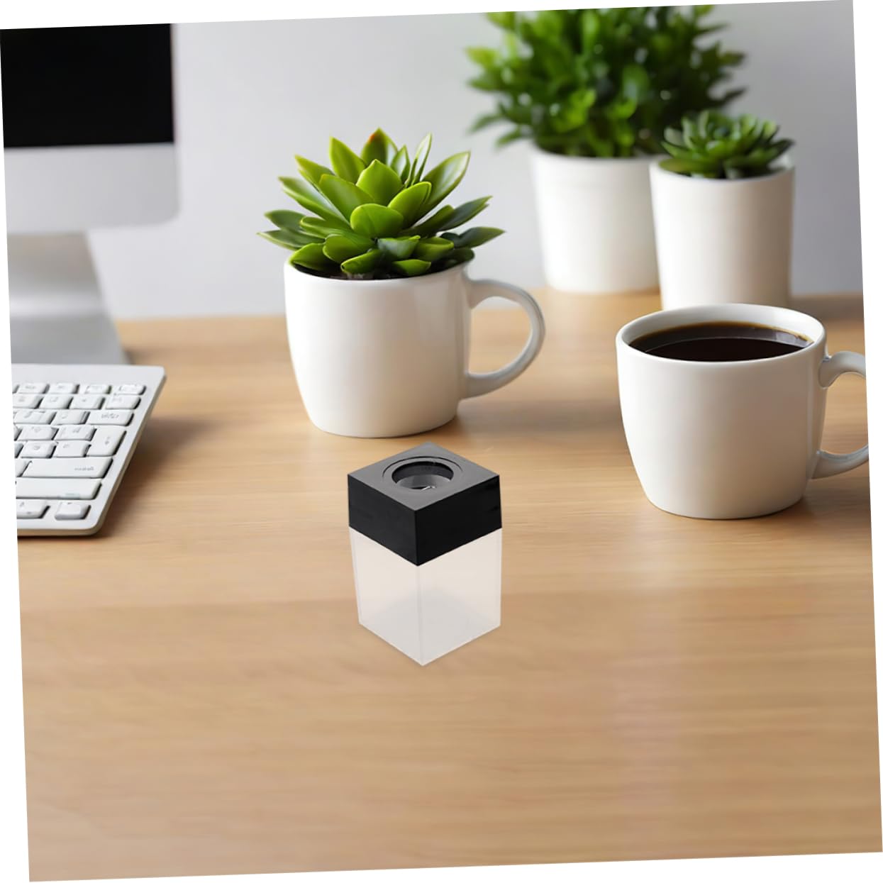 12 Piezas Caja de Clips Magnéticos para Clips Accesorios de Escritorio de Oficina Contenedor de Plástico Que Sostiene Horquillas Organizador de Escritorio