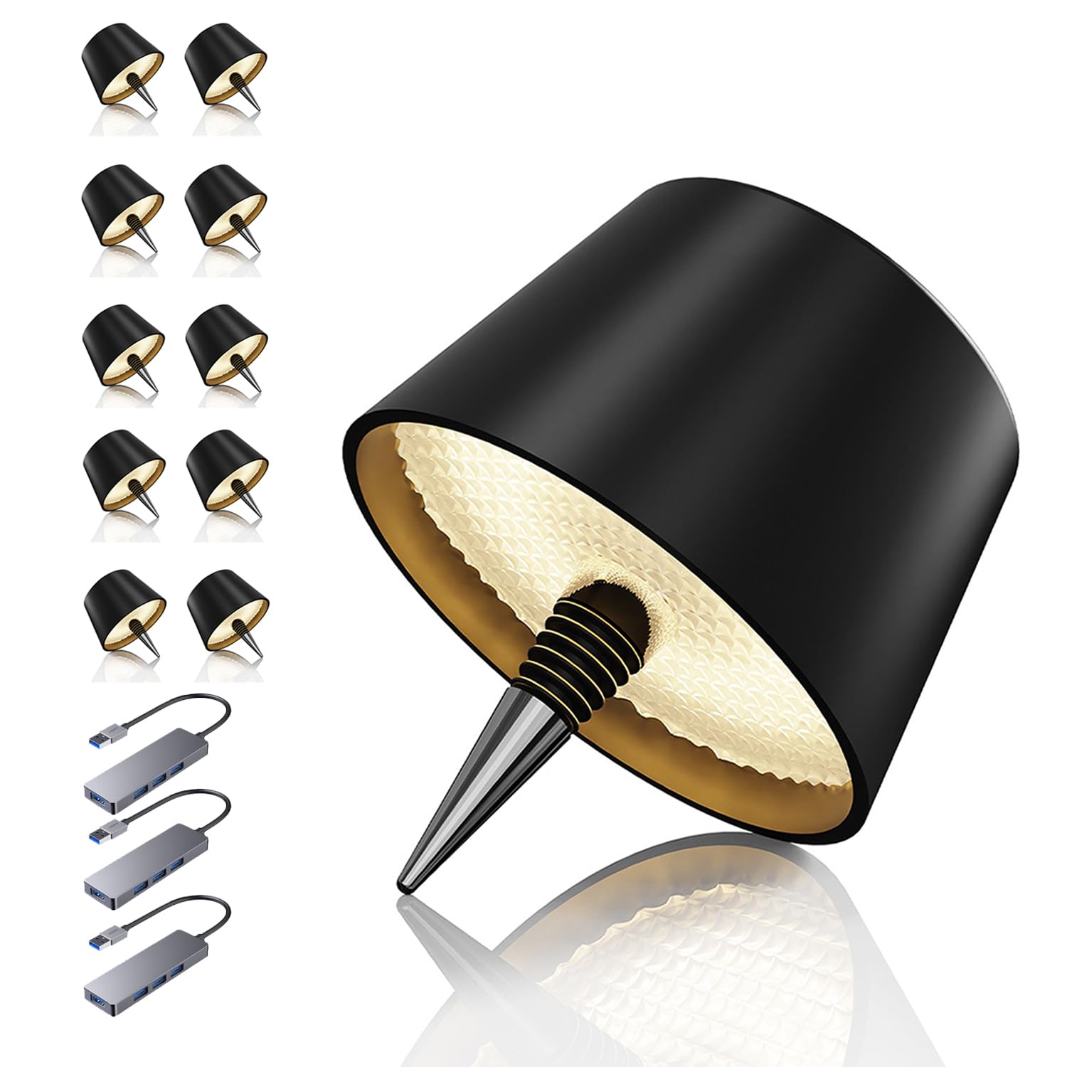 MU LIN lampada bottiglia ricaricabile,lampada da tavolo senza fili,Controllo Touch da 3 Modalita Temperatura di Colore, Dimmerabile, per Soggiorno, Ristorante