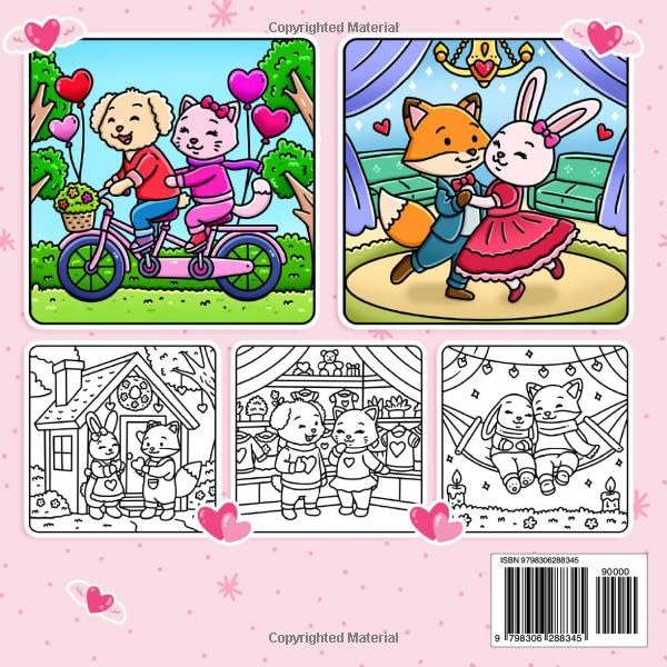 Love You More Coloring Book: For Adults and Teens, Sweetheart, Girl Moments, Cute and Cozy Hygge Spaces For Stress Relief and Relaxation. (Cute & Cozy Coloring Series) image 3