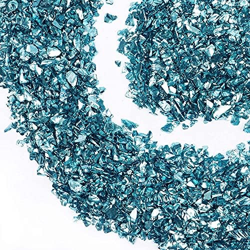 Crushed Glass Glitter for Resin Geode, FEEIN Irregular Glitter Metallic Gravel Flakes Sequins for Art Nail Arts Craft DIY Vase Filler Epoxy Resin Jewelry Making
