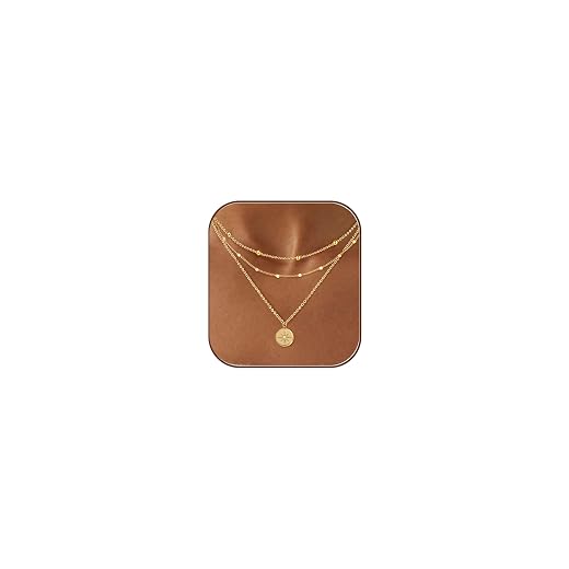 Layered Necklaces for Women Trendy,Gold Necklace Stack 14K Gold Plated Layering Pendant Necklace Set Statement Necklaces for Women Waterproof Gold Jewelry