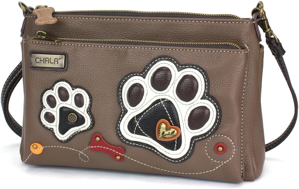 CHALA RFID Protected Vegan Leather Deluxe Crossbody Bag with Adjustable Straps