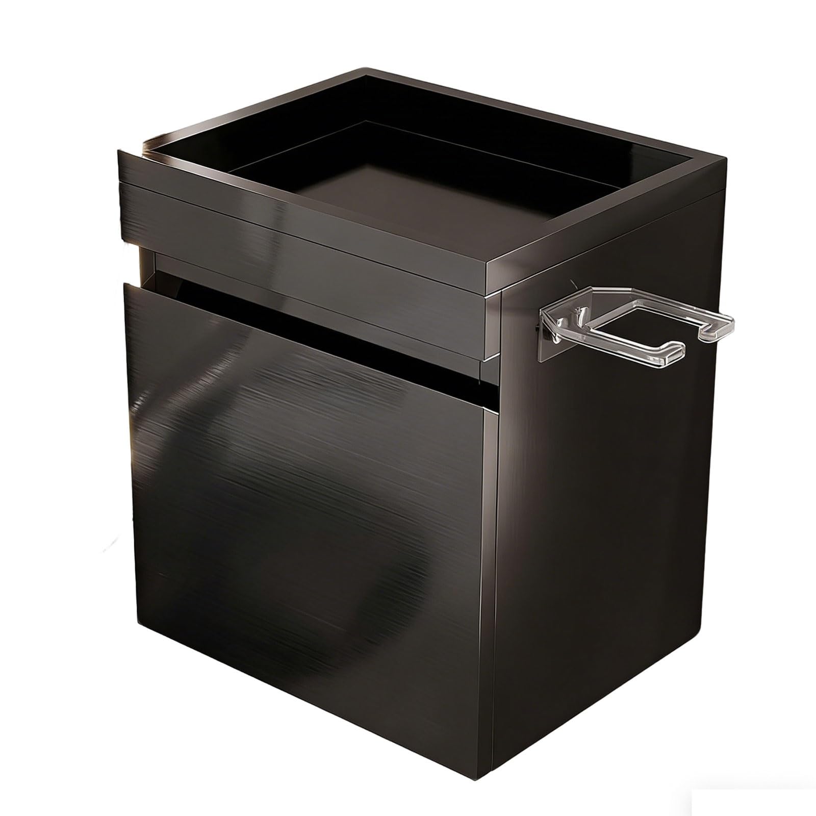 Questa Cassetta degli Attrezzi con cassetti, mobiletto a Parete in Acciaio Inox con Supporto per asciugacapelli, è Ideale per Bagno, Officina Domestica, Cucina e Garage.