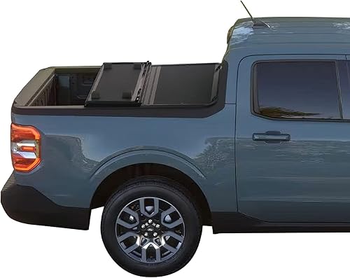 Miniatura 3 de Cubierta Tonneau plegable rígida de perfil bajo, compatible con Maverick 2022-2023 de 4 pies 6 pulgadas