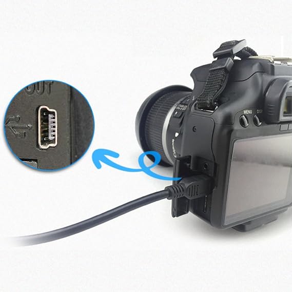 كابل Sqrmekoko USB متوافق مع كاميرا Canon وكابل واجهة البيانات متوافق مع كاميرات Canon PowerShot ELPH EOS DSLR وكاميرات الفيديو