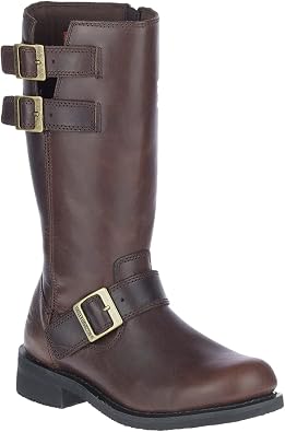 Harley-Davidson Womens Barlyn Motorcycle Casual Boots Mid Calf Low Heel 1-2 - Black