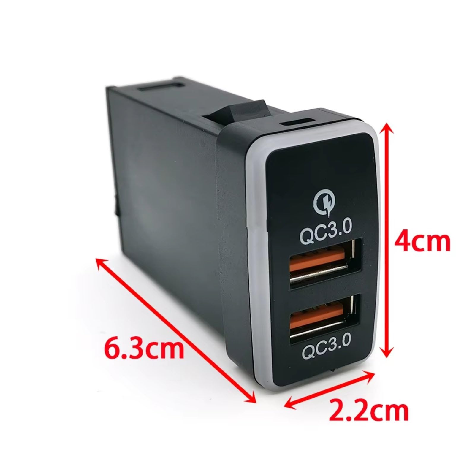 Consola USB Socket AUX Compatible Con Toyota Para Fj Cruiser 12V Coche Dual QC3.0 Enchufe Teléfono Para Cargador Adaptador Cable Accesorio Adaptador USB coche