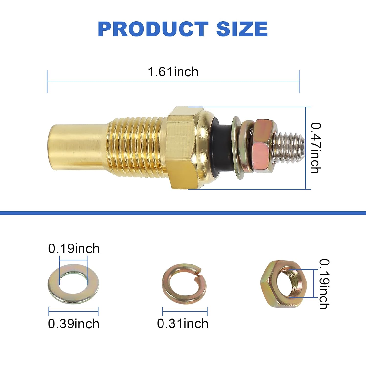 Coolant Temperature Sensor, Water/Oil Temp Temperature 1/8 NPT Electrical Sender Transmitter Sending Unit Temp Sensor Pack of 3