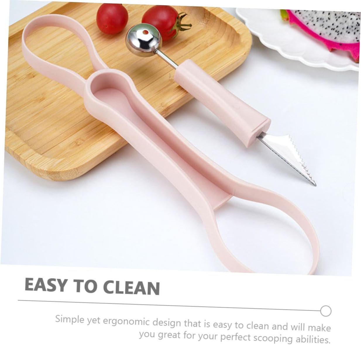 Melon Baller Scoop, Stainless Steel Fruit Cutter for Kitchen Salad