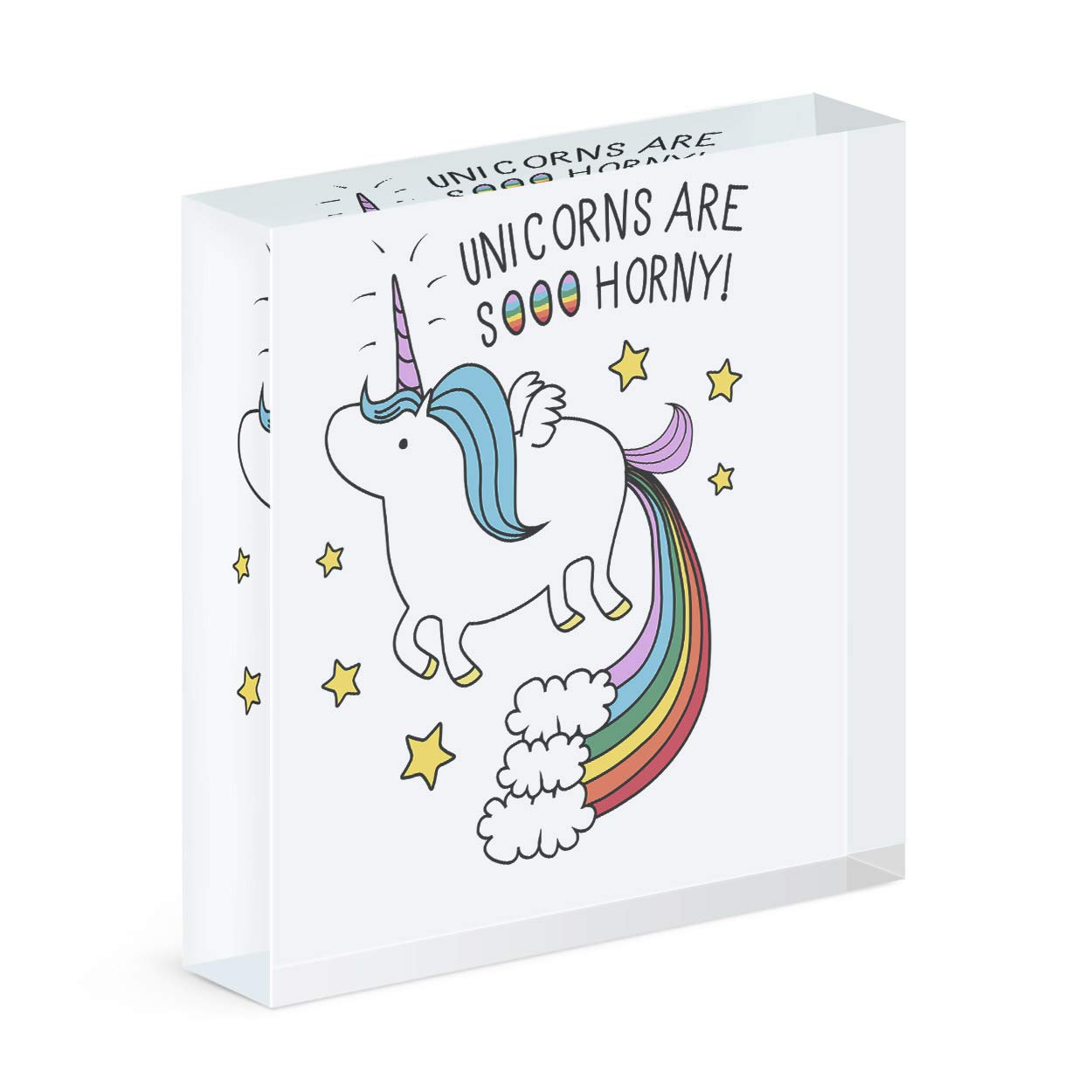 Licornes sont Sooo Horny cadre photo acrylique pour décorer un bureau