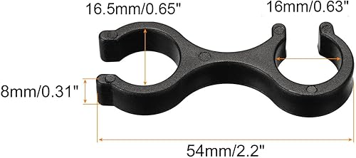 Miniatura 2 de PATIKIL Clips para bastón de trekking, 2 piezas, accesorios para bastón, conector de hebilla de varilla doble para senderismo al aire libre y camping