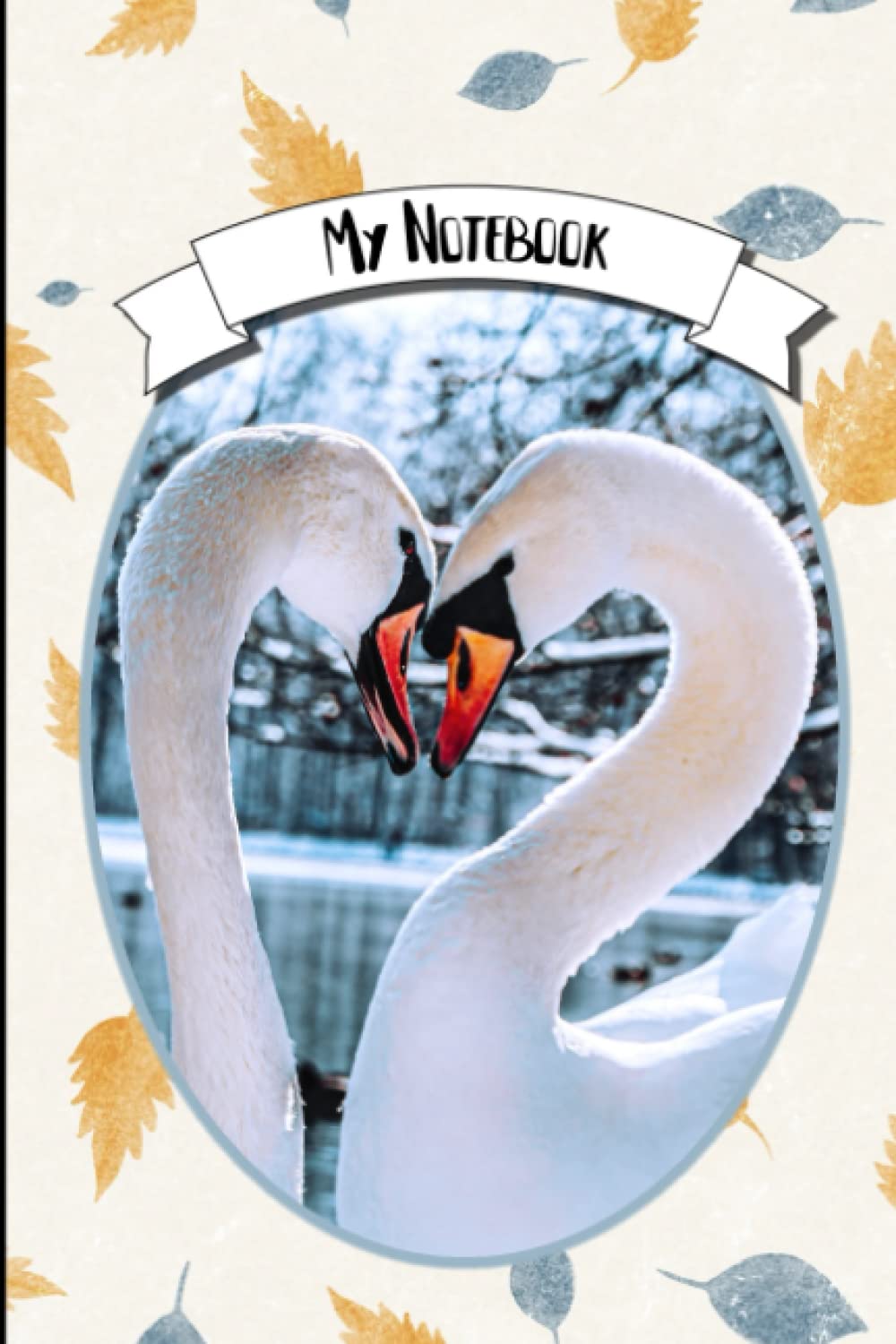 Notebook Swan | beautiful bird: 100 lined pages with illustrations