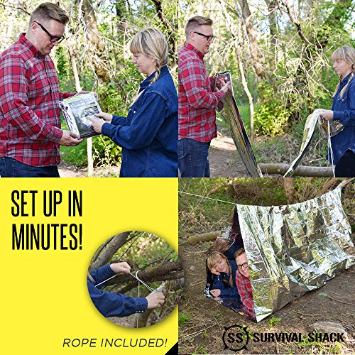 image for SharpSurvival Shack Emergency Survival Shelter Tent - 2 Person Mylar T