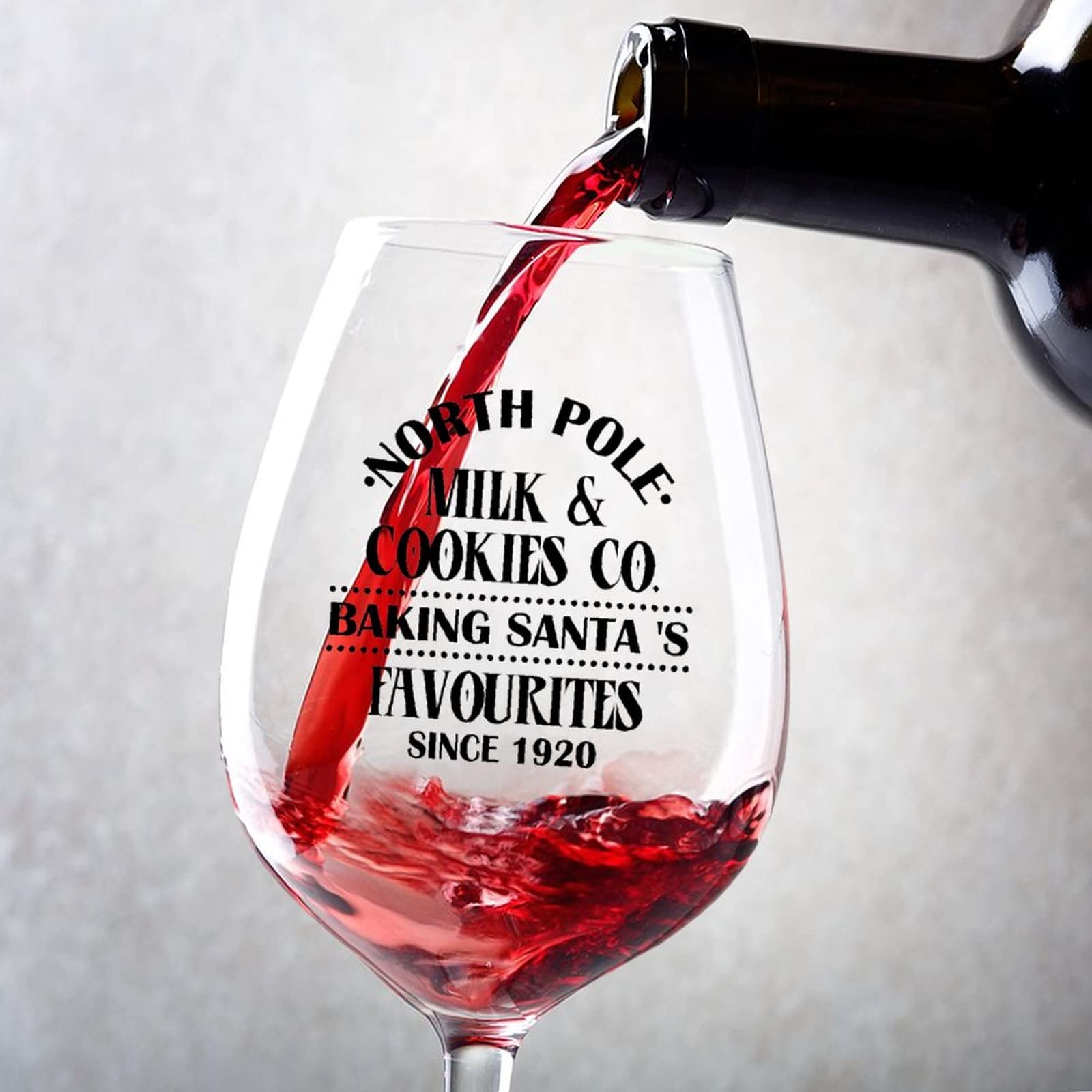 Verres à vin rouge ou blanc de Noël : lot de 2 parfaits pour cadeau d'anniversaire